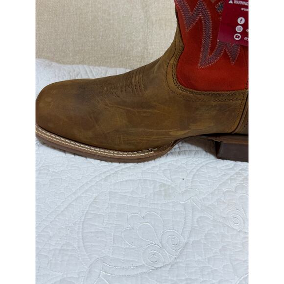 Justin Men\'s Brown 12D NWT Jackpot Square Toe Western Cowboy Leather Work Boots main image 13